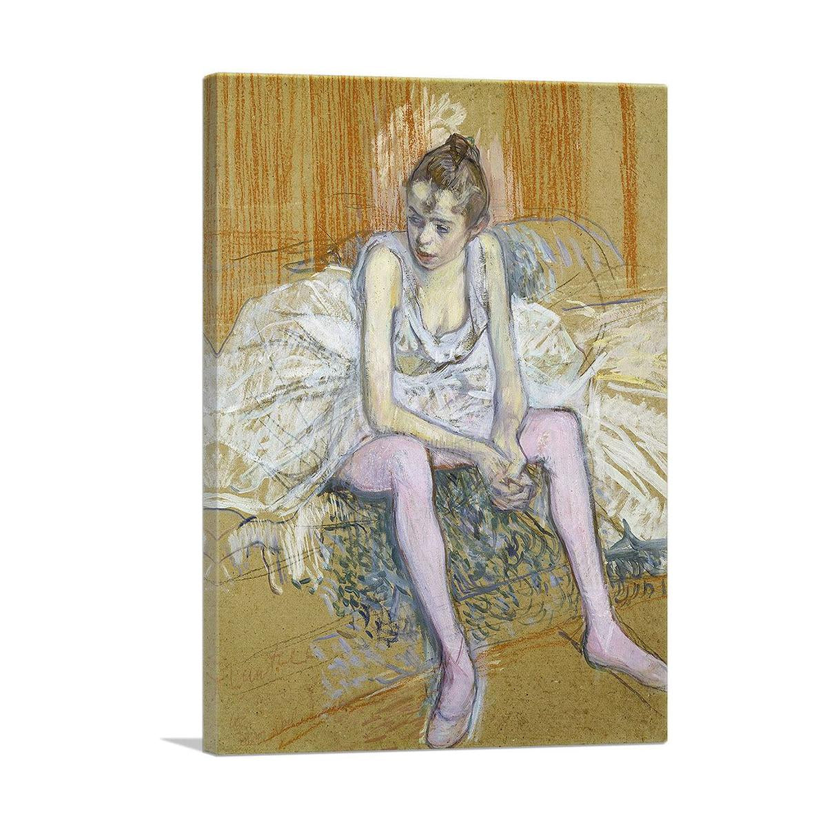 A Seated Dancer with Pink Stockings