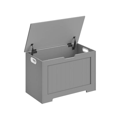 SONGMICS HOME Storage Chest, Storage Trunk with 2 Safety Hinges, Storage Bench, Shoe Bench, Farmhouse Style