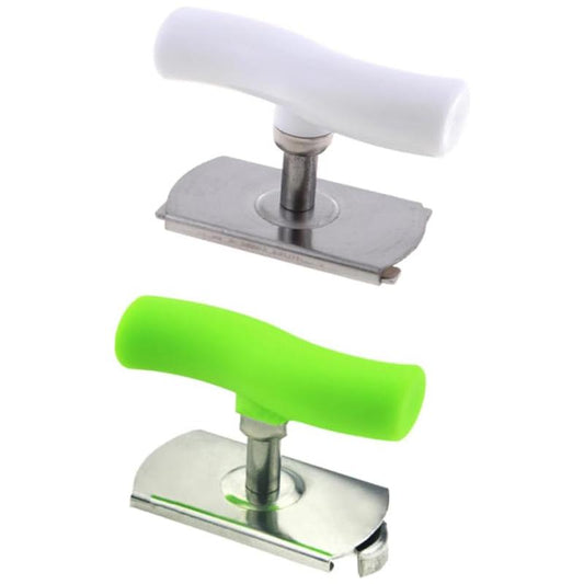 2 Counts Stainless Steel Jar Openers for Easy Opening, White+Green Kitchen Gadget - Effortless Opening for Mason Jars & Pasta Sauce Cans