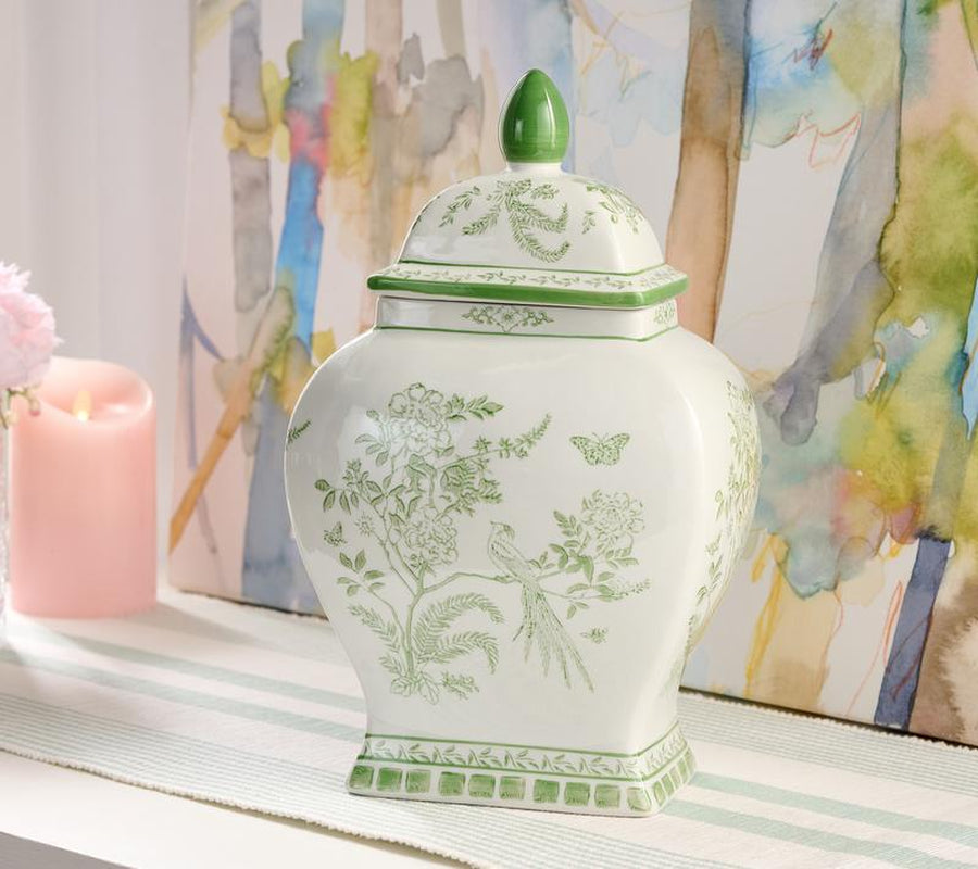 Mrs. H by Dee Hilfiger 13" Porcelain Ginger Jar
