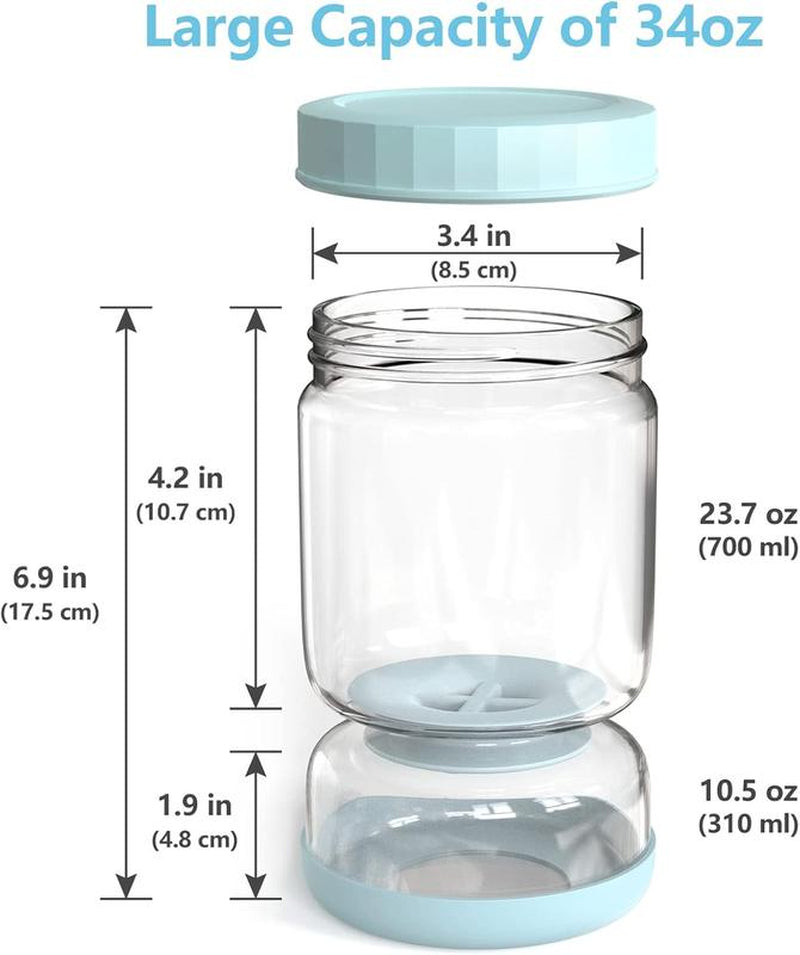 Upgrade Flip Lid Strainer Pickle Jar - Glass Pickle Jar with Strainer Lid, No Mess Pickle Storage Container, Kitchen Organization Gift for Mom, Mothers Day Gift Idea, Food Storage Jar for Pickles, Veggies, Fruits