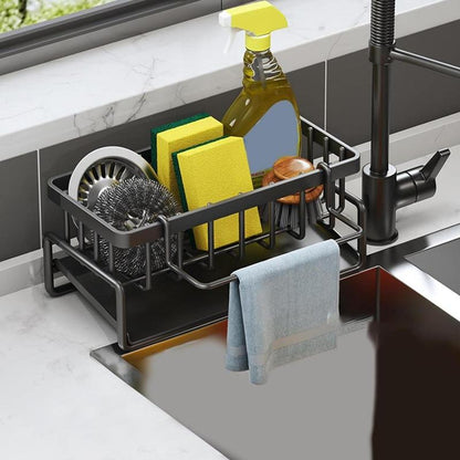 Sink Drain Rack, Kitchen Metal Sponge Drain Holder, Multifunctional Storage Rack for Home, Storage Organizer, Kitchen Essentials & Accessories