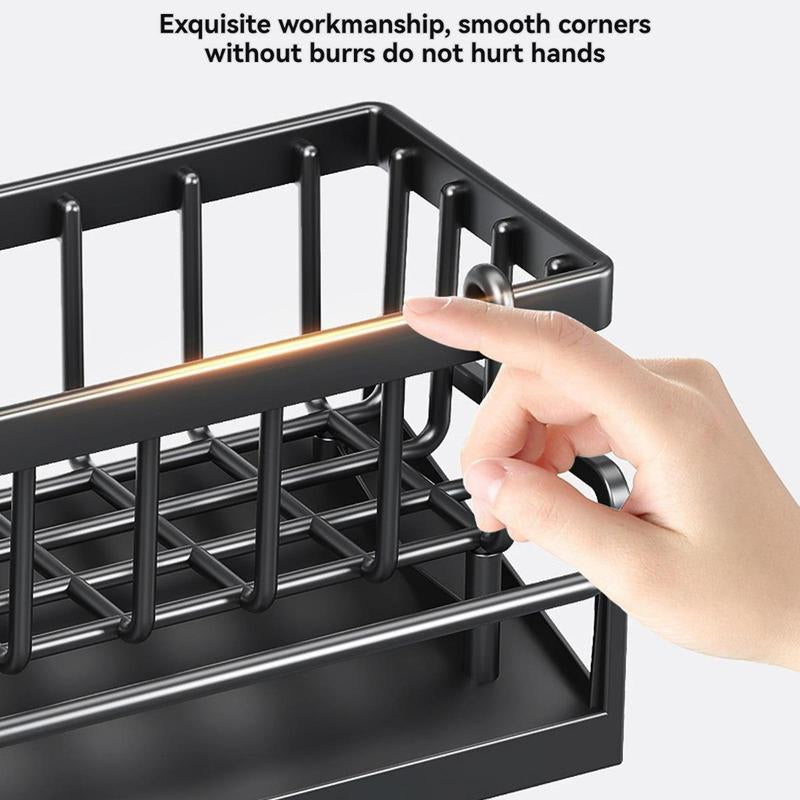 Sink Drain Rack, Kitchen Metal Sponge Drain Holder, Multifunctional Storage Rack for Home, Storage Organizer, Kitchen Essentials & Accessories