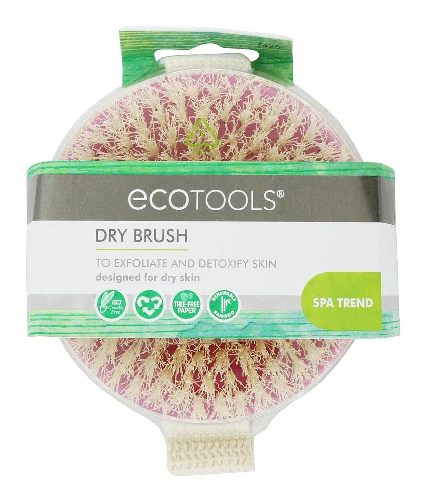Body Exfolitating and Detoxifying Dry Brush, Pink, Single